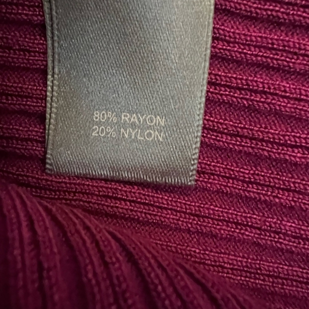 Marled Purple Cowl Neck Sweater Ribbed Knit - Picture 4 of 6